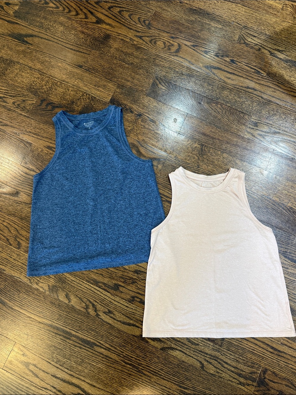 Athleta Women's Workout Tanks in XS Heather Navy and Peach